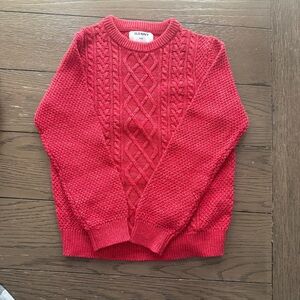 Old Navy Boy’s Cable Knit Crew Neck Sweater Red Size Medium